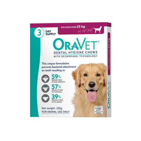 OraVet Dental Hygiene Chew for Extra Large Dogs, Over 23 kg 3 pack