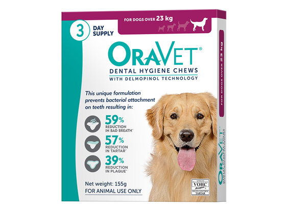 OraVet Dental Hygiene Chew for Extra Large Dogs, Over 23 kg 3 pack