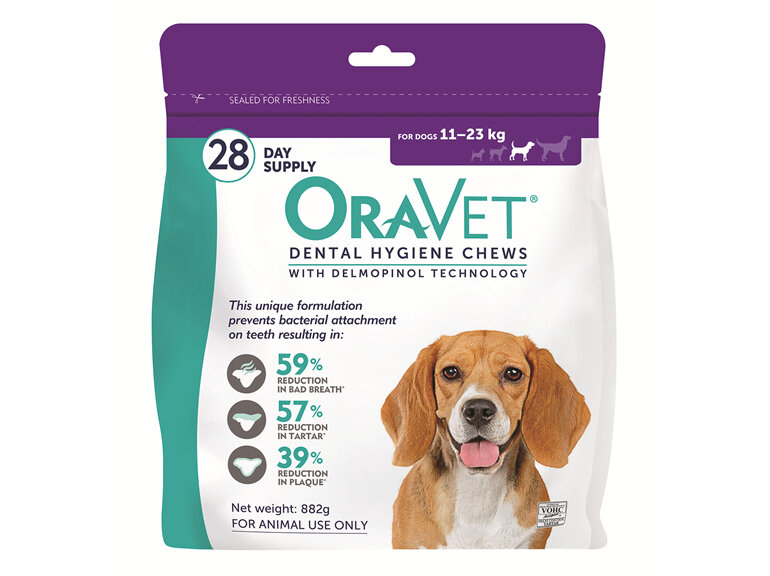 OraVet Dental Hygiene Chew for Medium Dogs, 11-23 kg 28 pack