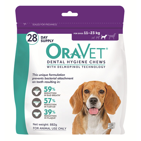 Oravet Dental Hygiene Chew for Small Dogs, 11-23 kg 28 pack