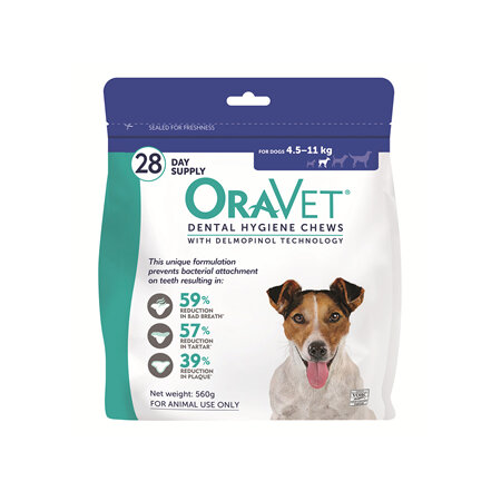 OraVet Dental Hygiene Chew for Small Dogs, 4.5-11 kg 28 pack