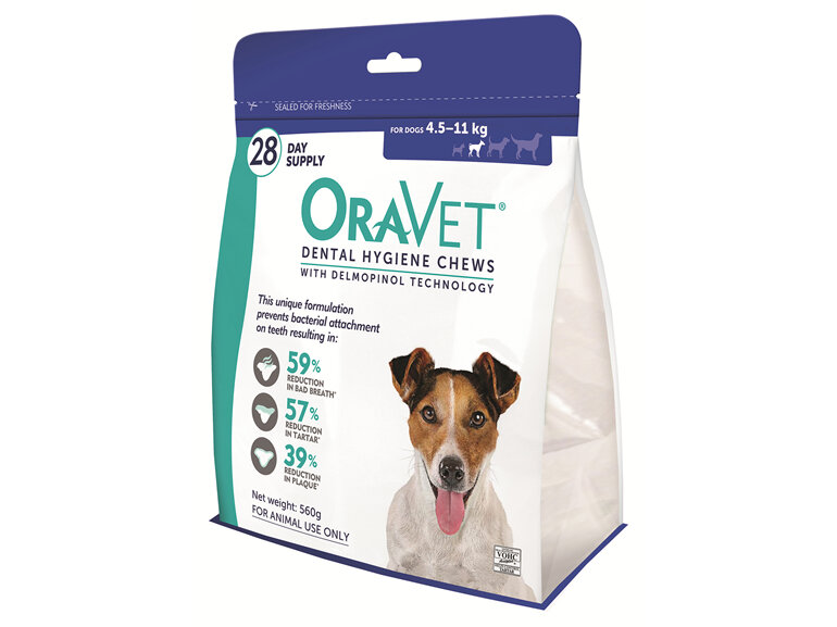 OraVet Dental Hygiene Chew for Small Dogs, 4.5-11 kg 28 pack