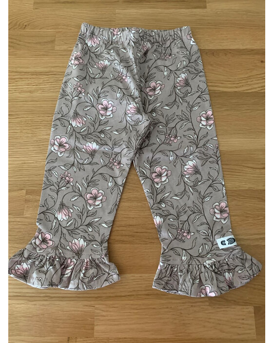Organic Cotton Leggings with Frill - Country Roses- Size 2