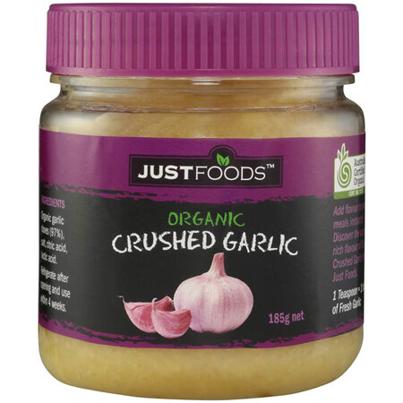 Organic Crushed Garlic 185gr