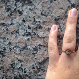 original design granite engagement ring