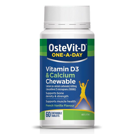 OsteVit-D Vitamin D3 & Calcium 60 Chewable Tablets