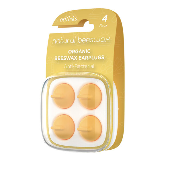OTIFLEKS Earplugs Natural Beeswax 4 Pack