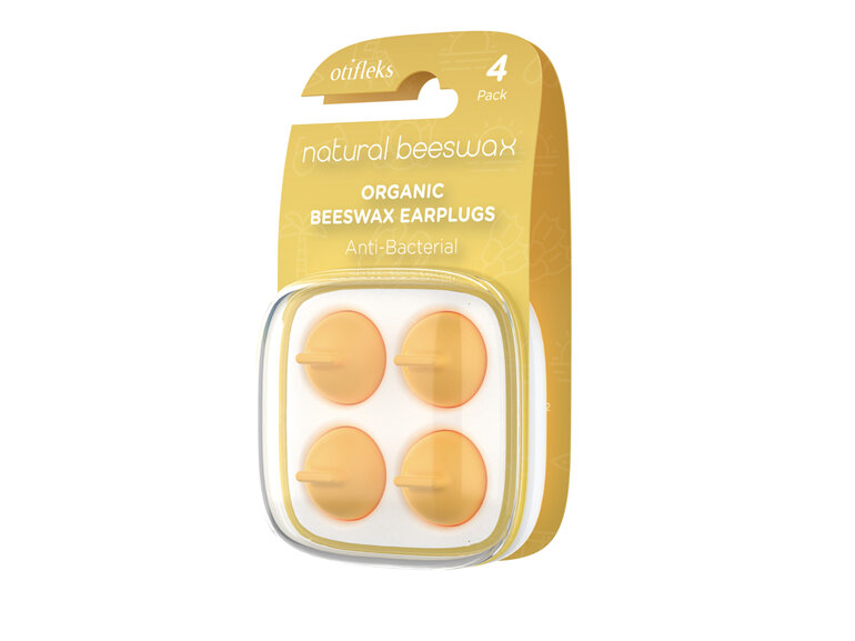 OTIFLEKS Earplugs Natural Beeswax 4 Pack