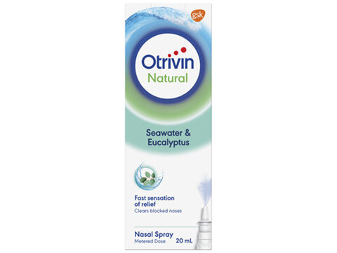 Otrivin Natural Nasal Spray with Seawater and Eucalyptus 20mL