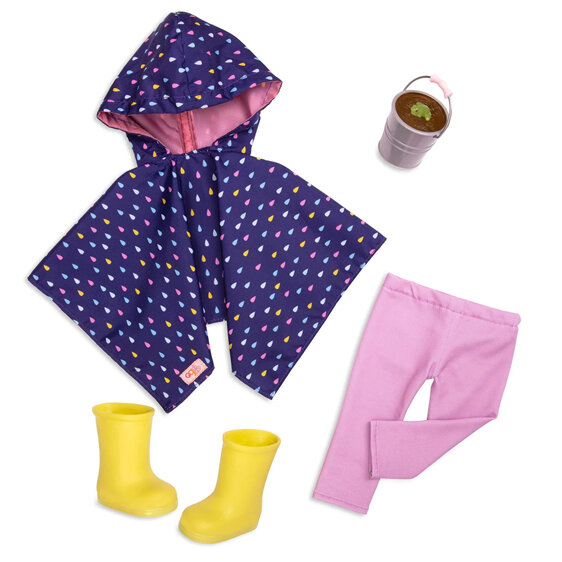 Our Generation Puddles of Fun Outfit Raincoat & Boots *NEW!*