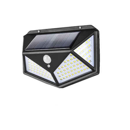 Outdoor Motion Sensor Solar Wall Light - 100LED