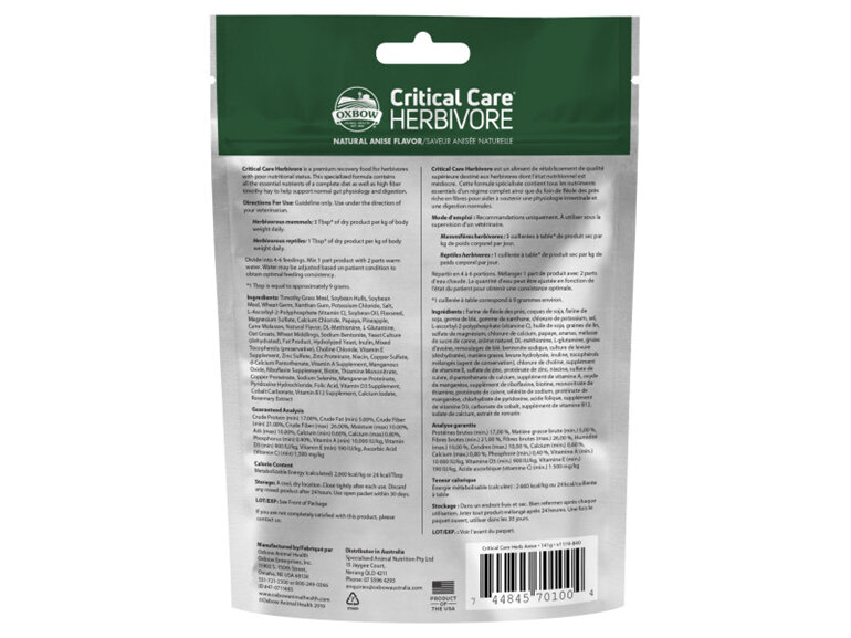 Oxbow Critical Care Herbivore Aniseed 141g