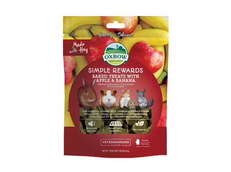 Oxbow Simple Rewards Baked Treats with Apple & Banana