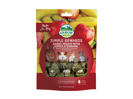 Oxbow Simple Rewards Baked Treats with Apple & Banana