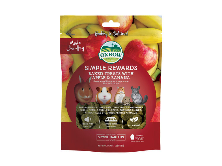 Oxbow Simple Rewards Baked Treats with Apple & Banana