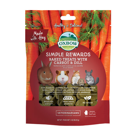 Oxbow Simple Rewards Baked Treats with Carrot & Dill