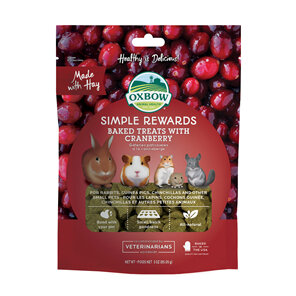 Oxbow Simple Rewards Baked Treats with Cranberry