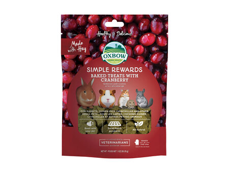 Oxbow Simple Rewards Baked Treats with Cranberry