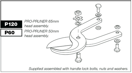 P120 Pruner head for P100 Pro-Pruner