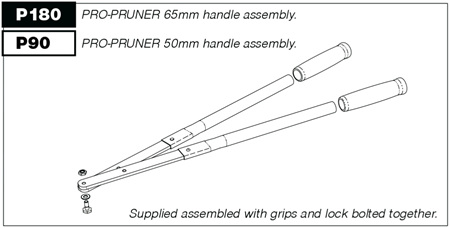 P180 Handles (pair) for P100 Pro-Pruner