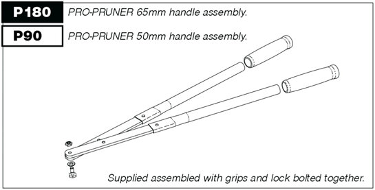 P180 Handles (pair) for P100 Pro-Pruner