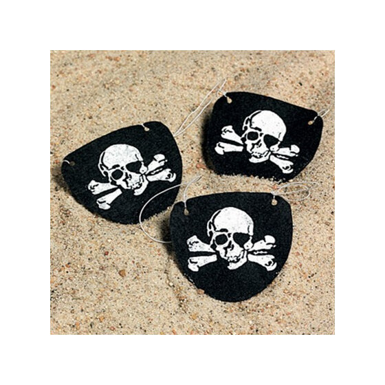 Pack of 12 Felt Pirate Eye Patches
