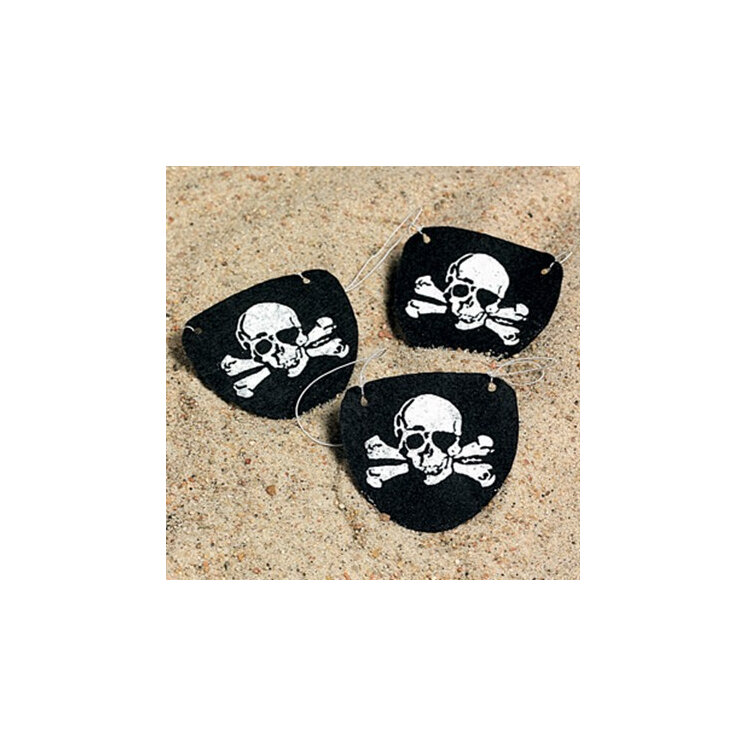 Pack of 12 Felt Pirate Eye Patches