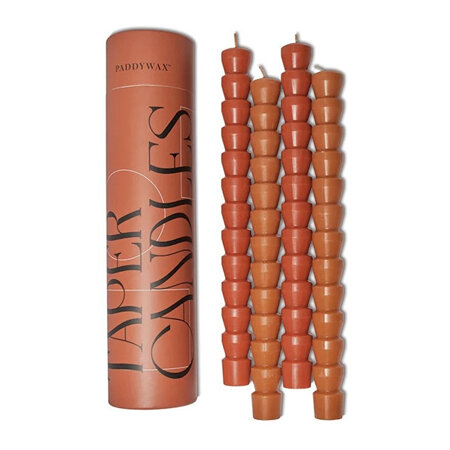 PADDYWAX TAPER CANDLE SET - RED/TERRACOTTA