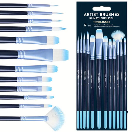 Paint Brush Set of 12 - Mixed Tips