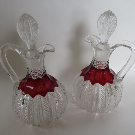 Pair of oil vinegar jugs