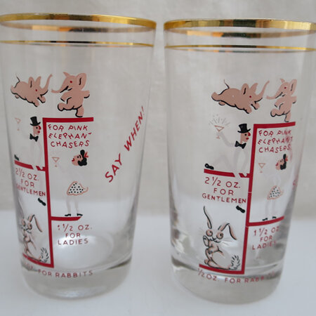 Pair of "Say When" shot glasses