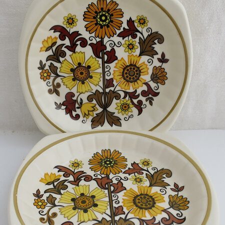 Pair of square dishes