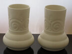 Pair small cream vases