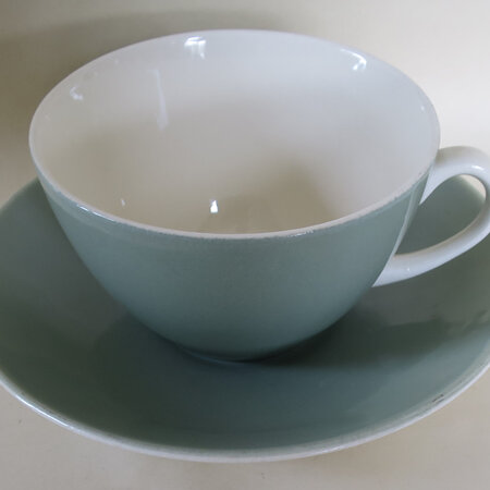 Pair tea cups and saucers