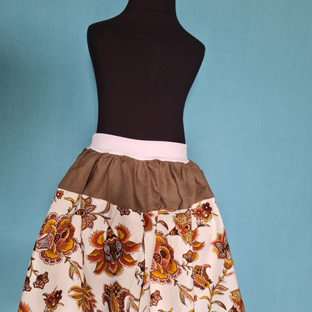 Paisley Linen Skirt Size 4-6
