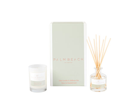 Palm Beach Clove & Sandalwood Mini Candle & Diffuser Gift Pack - GPMCDCS