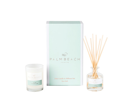 Palm Beach Sea Salt Mini Candle & Diffuser Gift Pack - GPMCDSS