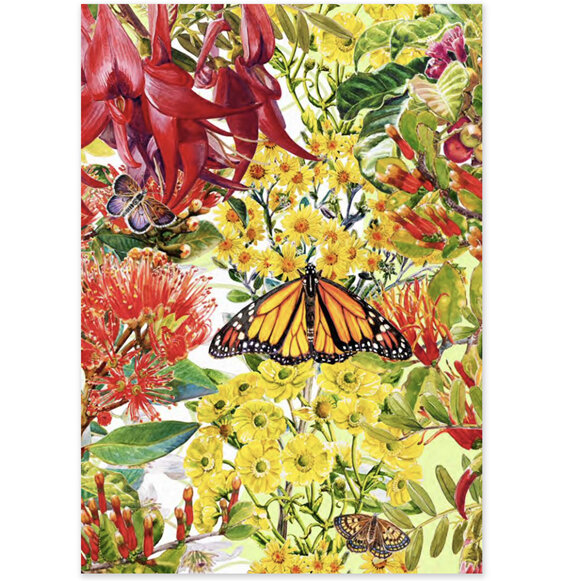 Palm Prints - Jewelled Monarch by Jane Galloway Card