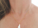 Paloma pear baroque pearl solid 9k gold wedding pendant lilygriffin nz jewellery