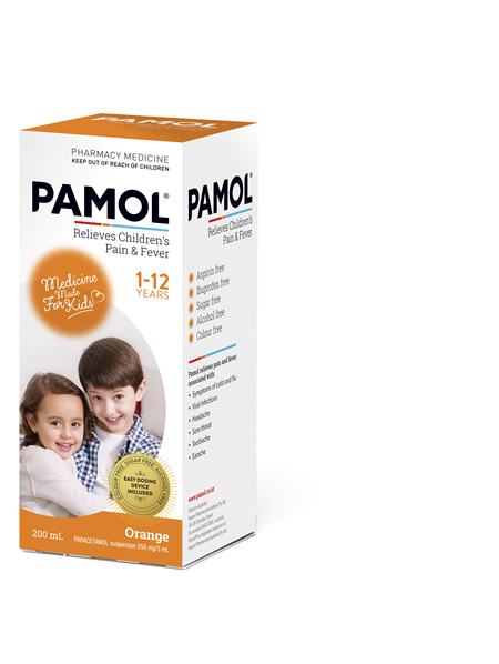 PAMOL® All Ages Orange Colourfree 200mL