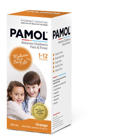 PAMOL® All Ages Orange Colourfree 200mL