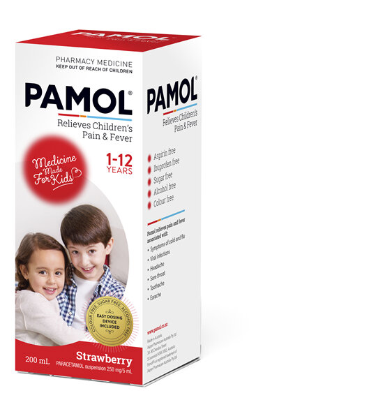 Pamol All Ages S/ber Col/Free 200ml