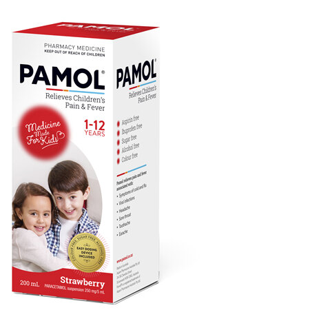 PAMOL® All Ages Strawberry Colourfree 200mL