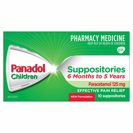 PANADOL CHILD SUPPOSITORY 125MG 10'S