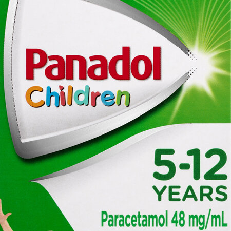 Panadol Children 5-12 Years Suspension, Fever & Pain Relief, Orange Flavour, 200 mL