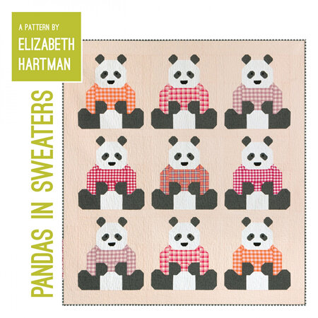 Pandas in Sweaters Quilt Pattern by Elizabeth Hartman