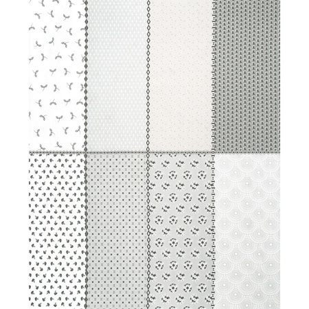 Paper Daisies Grey Panel P8887