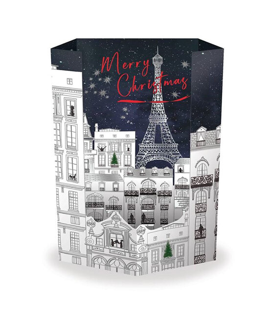 Paris 3D Fold-Out Expanding Christmas Card
