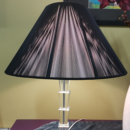 Paris Crystal Table Lamp with Black String Shade