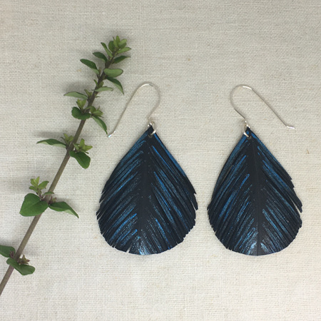 Parsons Earrings with Blue